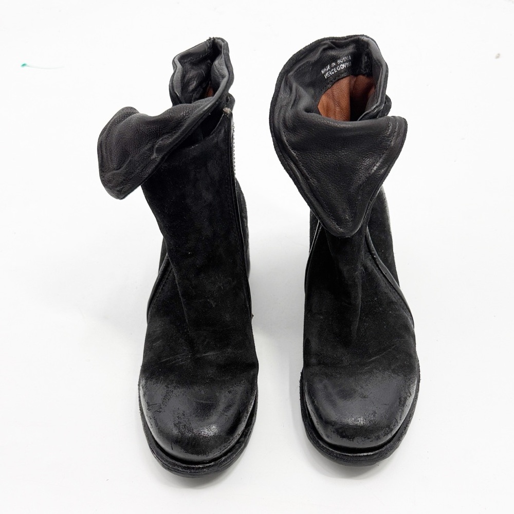 A.S. 98 Ibsen Womens Black Leather Zipper Casual Dress Boots size 36 Distressed